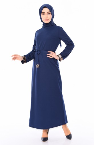 Indigo Hijab Dress 4030-04