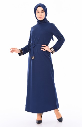 Kleid mit Band 4030-04 Indigo 4030-04