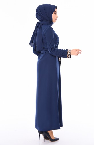 Indigo Hijab Dress 4030-04