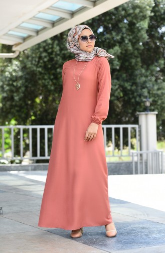 فستان بني باهت 2521-05