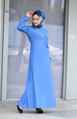 Indigo Hijab Dress 2521-15