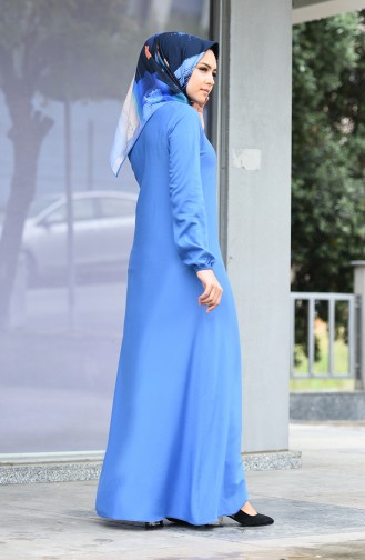 Indigo Hijab Dress 2521-15