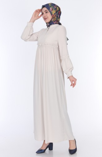 Saisonales Abaya 5928-06 Beige 5928-06