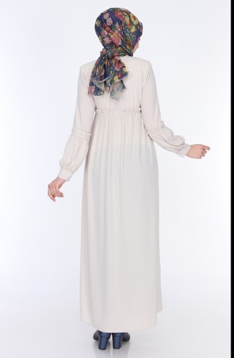 Saisonales Abaya 5928-06 Beige 5928-06