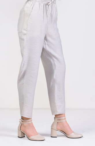 Beli Lastikli Pantolon 0290-07 Taş 0290-07