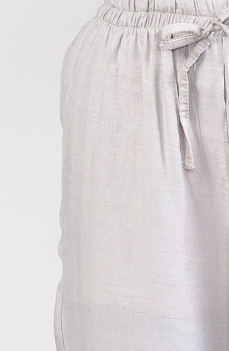 Beli Lastikli Pantolon 0290-07 Taş 0290-07