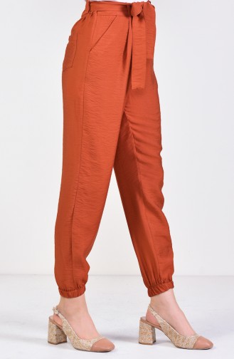 Belted Zippered Pants 4124-08 Tile 4124-08