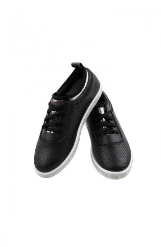 Bayan Taşlı Spor Ayakkabı PM02-K349 Siyah
