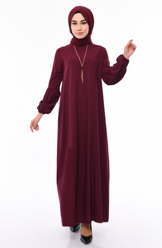 Viscose Sleeve Elastic Dress 1203-02 Cherry 1203-02