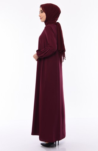 Viscose Sleeve Elastic Dress 1203-02 Cherry 1203-02