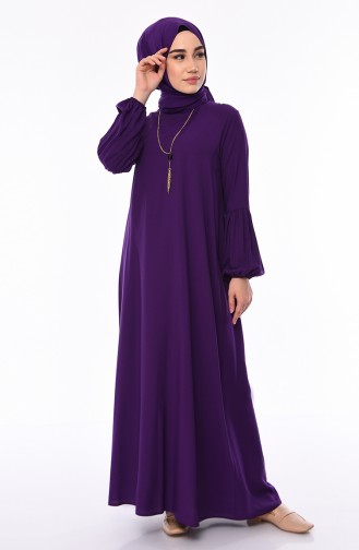 Lila Hijab Kleider 1203-03