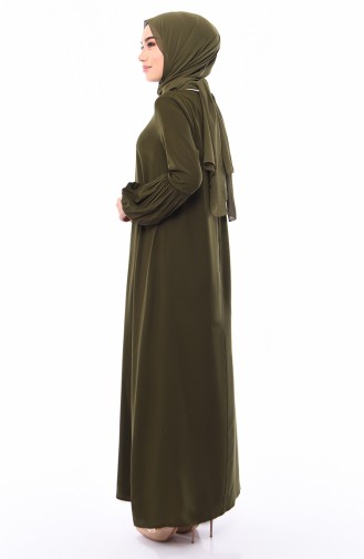 Grün Hijab Kleider 1203-06