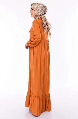 Pleated Viscose Dress 1178-07 Camel 1178-07