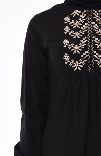 Front Embroidered Dress 5027-01 Black 5027-01