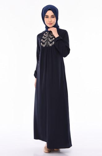 Robe Hijab Bleu Marine 5027-02