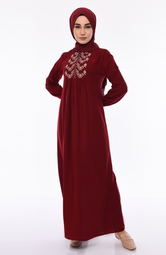 Robe Hijab Bordeaux 5027-03