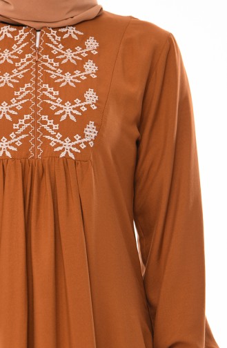 Tan Hijab Dress 5027-05