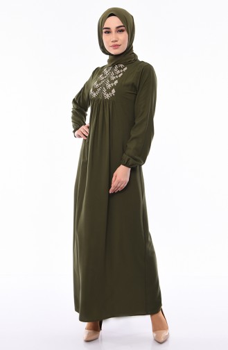 Front Embroidered Dress 5027-07 Green 5027-07