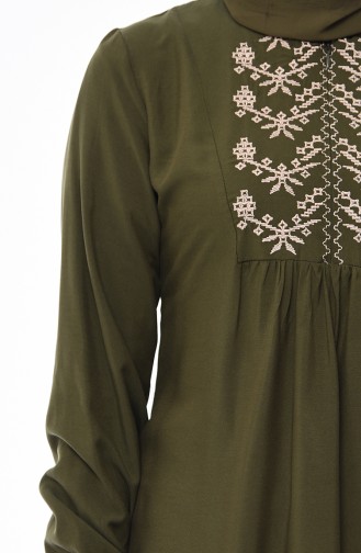 Front Embroidered Dress 5027-07 Green 5027-07