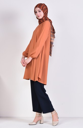 Elastic Sleeve Tunic 4564-01 Tobacco 4564-01