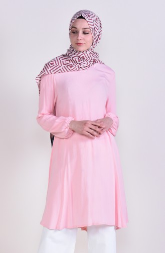 Elastic Sleeve Tunic 4564B-01 Pink 4564B-01