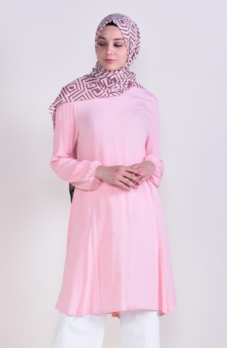 Kolu Lastikli Tunik 4564B-01 Pembe