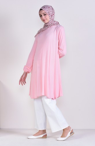 Elastic Sleeve Tunic 4564B-01 Pink 4564B-01