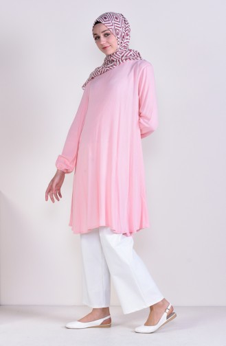 Kolu Lastikli Tunik 4564B-01 Pembe