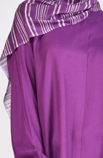 Elastic Sleeve Asymmetrical Tunic1179-02 Plum 1179-02