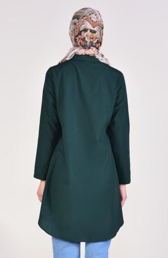 Front Button Tunic 12002-01 Emerald Green 12002-01