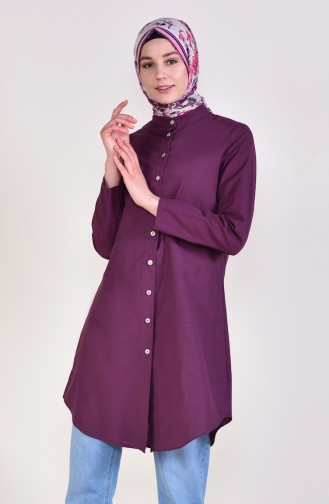 Front Buttoned Tunic 12002-08 Purple 12002-08