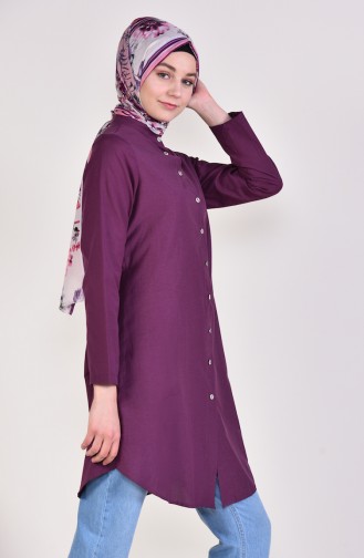 Front Buttoned Tunic 12002-08 Purple 12002-08