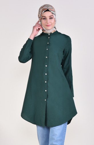 Front Button Tunic 12002-11 Green 12002-11