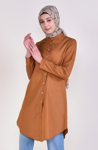 Front Button Tunic 12002-14 light Tobacco 12002-14