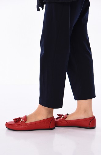 Red Women`s Flats 120-04