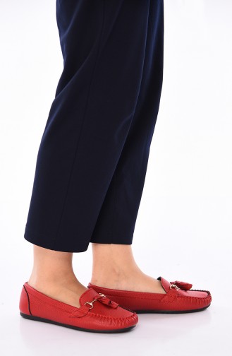 Red Women`s Flats 120-04