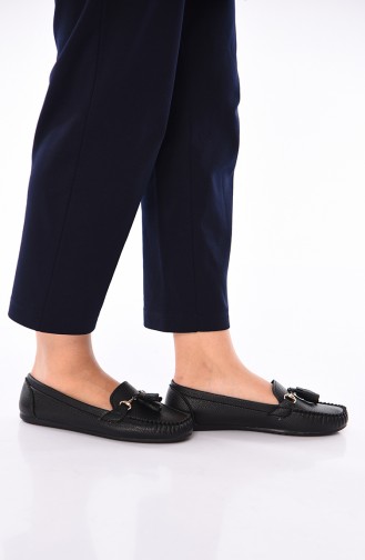 Black Women`s Flats 120-06