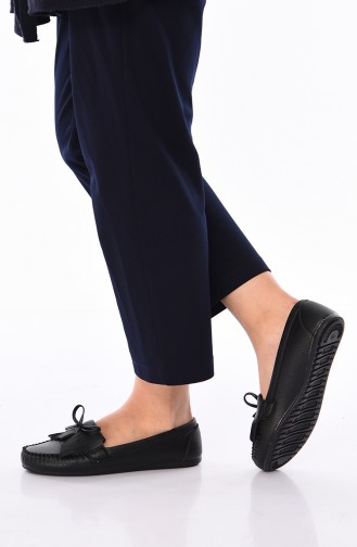 Black Women`s Flats 125-01