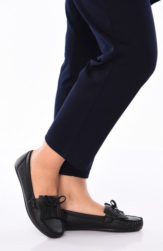 Black Women`s Flats 125-01