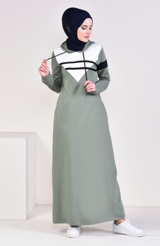 فستان أخضر حشيشي 9054-06