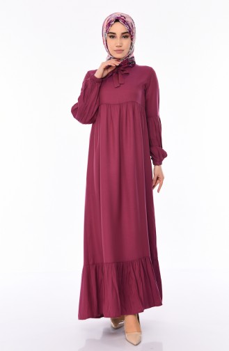 فستان فيسكوز بتصميم كسرات   1178-01 لون بنفسجي 1178-01