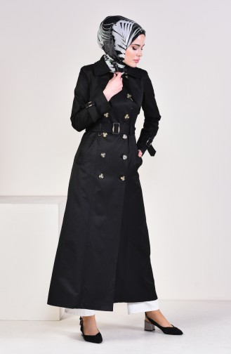 Black Trench Coats Models 6714-05