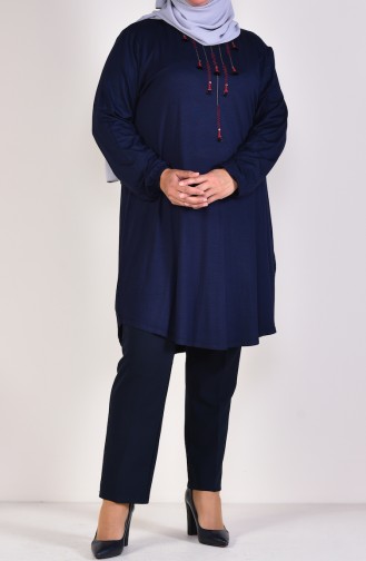 Embroidered Tunic 50533-04 Navy 50533-04