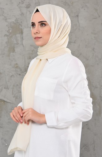 Düz Şifon Şal 4347-02 Bej
