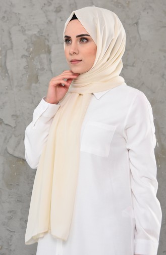 Düz Şifon Şal 4347-02 Bej