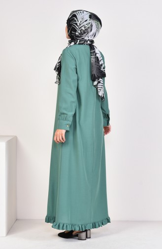 Robe Hijab Vert noisette 1202-04