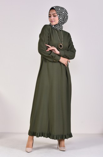 Grün Hijab Kleider 1202-05