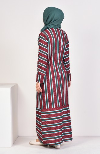 Striped Dress 4192-03 Plum 4192-03