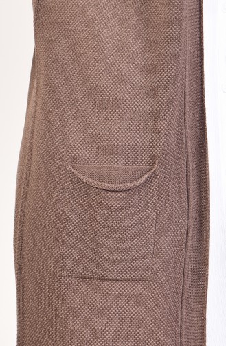 Knitwear Pocket Vest 4116-27 dark Mink 4116-27