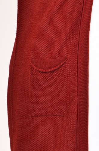 Slim Fit Knitwear Pocket Vest 4120-17 dark Bordeaux 4120-17